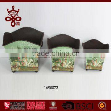 Garden Decorative Flower Pots Planters Shabby Garden Urn Planter Metal Outdoor Flower Pots photo-3