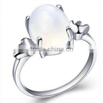 925 silver White Cat's Eye Stone Ring FQ-9050