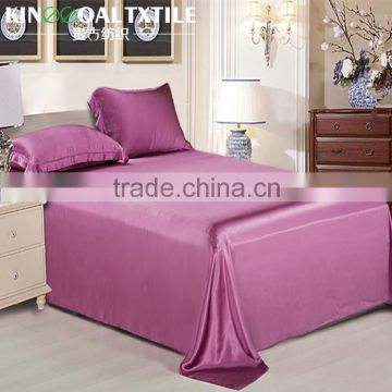 Wholesale Double size 100% mulberry colored silk bed flat sheet