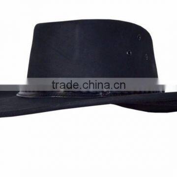 2015 New Cowboy Hat BLACK Australian Bush Style Western Original Real Leather Hats