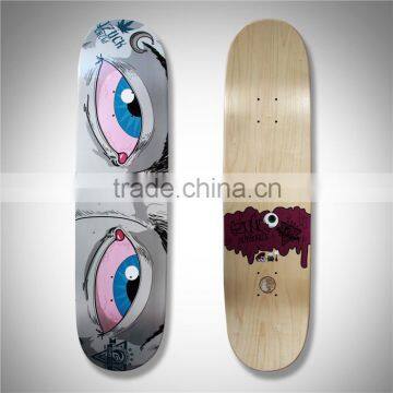 with brand sticker skateboard deck,100% wood skateboard board, pro skateboard deck