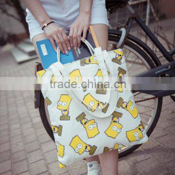 Kores trend Individualistic cartoon Simpson women canvas should bag