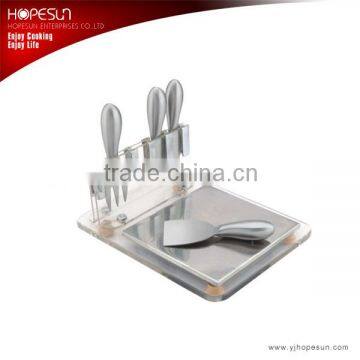 Cheese knife block sets with nice acrylic stand