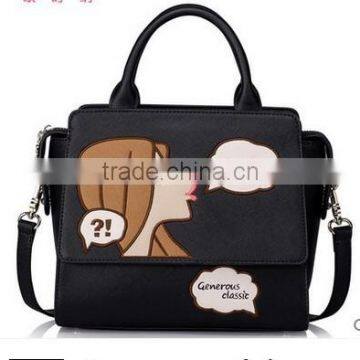 China factory price leather shoulder bag fancy cute women handbag hot sale popular bag for lady 2016