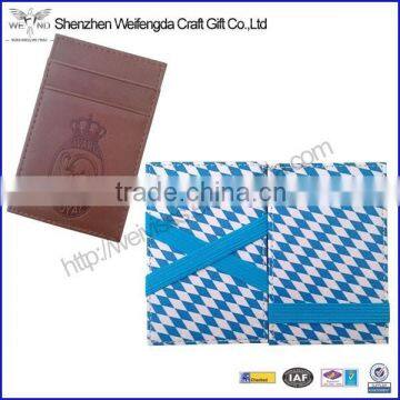 High Quality Promotion Custom Real Leather Printing Magic Wallet