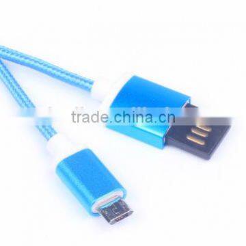 2016 hotselling Double Sided Micro Usb Data Cable two sided usb braided cable for Samsung huawei xiaomi