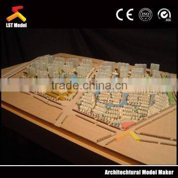 miniature building blocks model with light