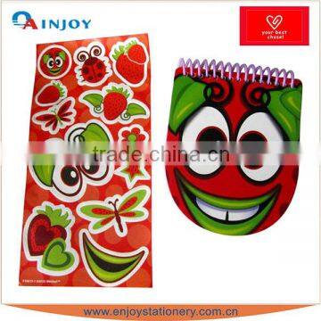 cute fruit mini sticker with notepad