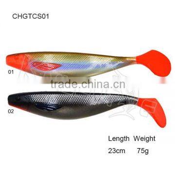 CHGTCS012016 popular soft mould fishing lure paddle tail shad bait