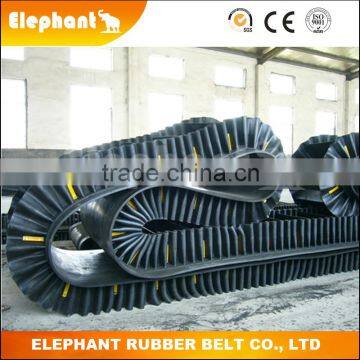 Clapboard Sidewall Conveyor Belt/Steeply Inclination Rubber Belt for Lapis