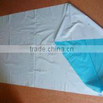 Blue and white banana protection bag with perforations