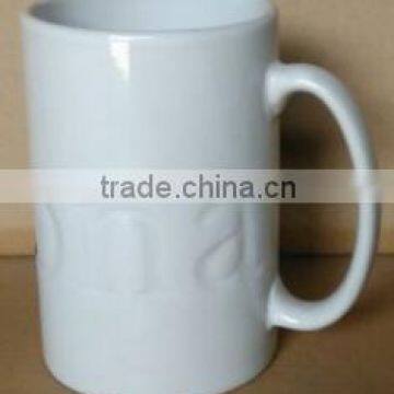 unique designs ceramic solid color coated mug with logo small quantity