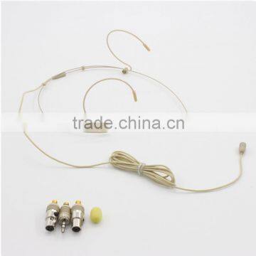 Skin Color Headset Microphone for Wireless Microphone System With AKG, Shure and Sennhei. Connectors Into Box
