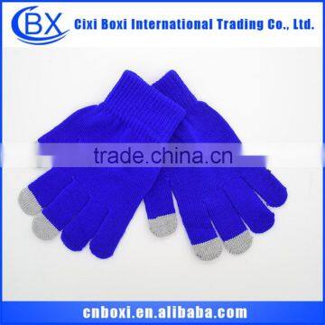 Modern design popular warm custom acrylic glove,touch screen gloves