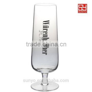 Customized logo beer glass with shot stem