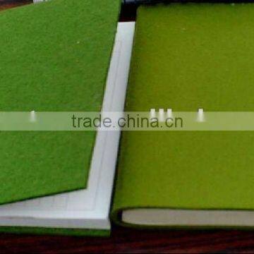 cute diary for writing,cute colored paper writing,Smyth sewn FELT cover notebook