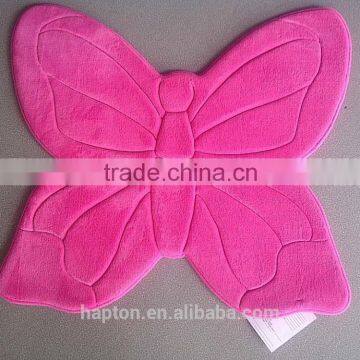 cartoon shape polyester anti-slip embossed memory foam mat