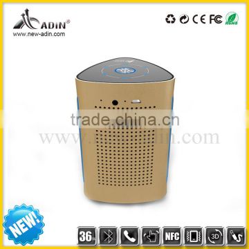 2016 new product alluminum alloy hifi bluetooth vibration speaker with adjustable touch penal