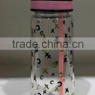 Taizhou Factory BPA Free TRITAN Bottle With Straw and Ice Stick Plastic Water Bottle With Printing Design photo-3