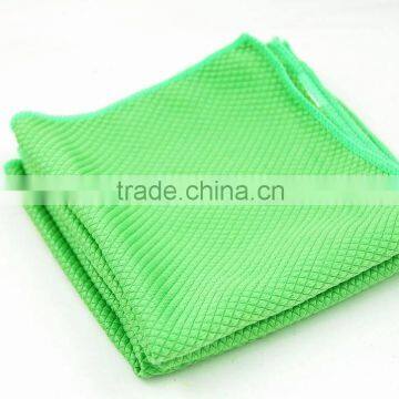 Super quality microfiber diamond cloth for glass and mirror cleaning