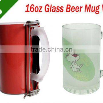 16o Glass Beer Mug Wrap(handle to handle image transfer)