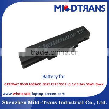 11.1V 5.2Ah 58Wh Black Laptop Battery for GATEWAY NV58 AS09A31 D525 E725 5532