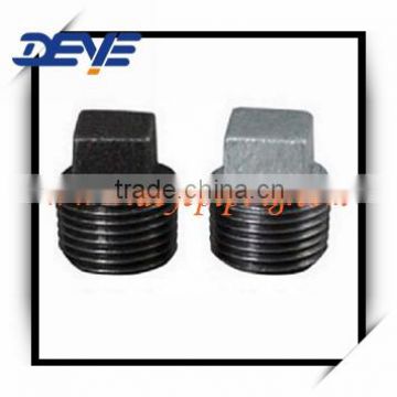 Malleable iron Fittings Plain Plug Black Iron or Galvanized iron ANSI/BS/DIN standard