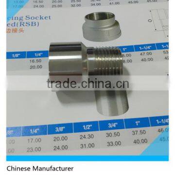 1/2" FNPT to 1/2" MNPT Stainless Steel Adaptor Type 316