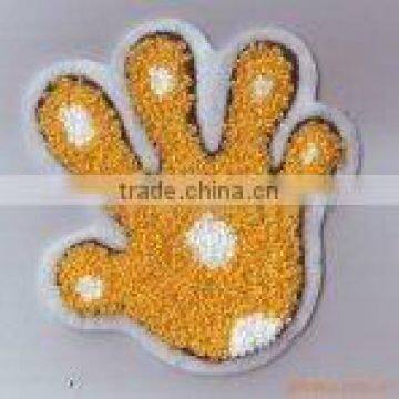 Radiant Yellow and white chenille palm for kids gift