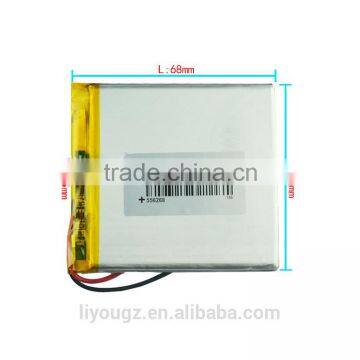 2016 Wholesale Price 3.7V 2600mAh Lithium ion Polymer Battery With PCB 556268