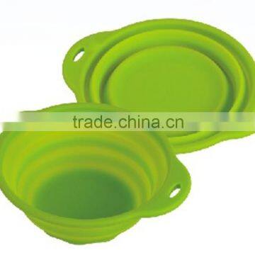 Food grade silicone Kitchen flexible silicone strainer bowl