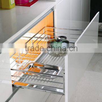 TKK Pull Out Drawer 3 Side Under Cabinet Sliding Basket