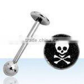 Skull and Crossbones logo barbell