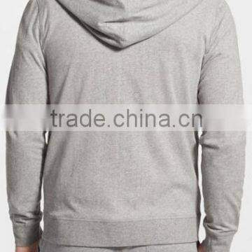 High Quality Sporty Hooded Pajama Top For Men With Zip Front photo-3