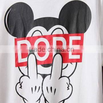 China Wholesale Breathable Organic Cotton Fancy Printed Teen Girl t Shirt photo-4