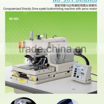 BS-981 Direct Drive Computer Control Eyelt Buttonhole Sewing Machine