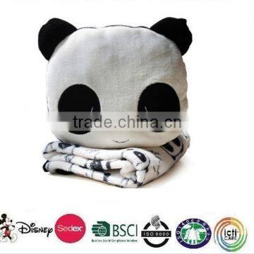 panda blanket/super cute panda with blanket/cheap and high quality panda blanket