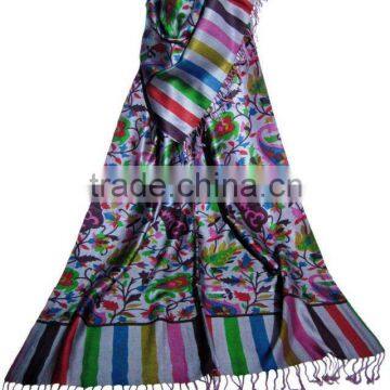 Rayon Silk Screen Print multicolor scarves