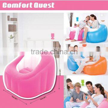 Cafe Chaise Chair Inflatable Dorm Lounge Seat with Ottoman