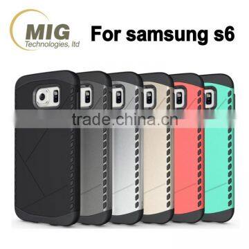 Mobile phone case 2 in1 style Battle of potassium PC+TPU case For samsung galaxy S6 or S6 DEGE 6 colors optional
