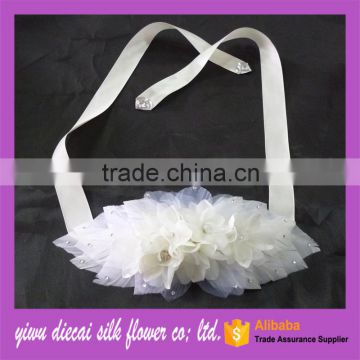 popular hair accessory satin bridal flower for wedding