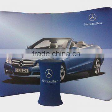 portable promotional curved display