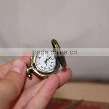 Deer Watch Necklace Old Simple Round Antique Bronze Round Pocket Watch Necklace Pendant Deer Watch Necklace