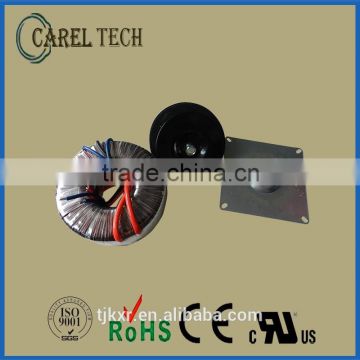 CE ROHS approoved 50VA 2*12V miniature 50/60Hz power transformer, low profile toroid, low profile ring core transformer