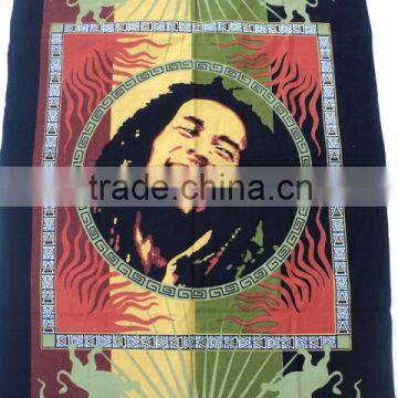 rasta printed bedsheets smile