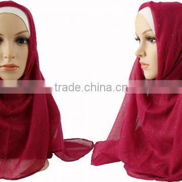 Fashion Glittery Custom Hijab Scarves Muslim Scarf