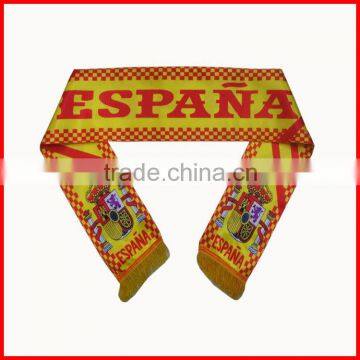 Spain scarf,130*14cm sports scarf,country scarf