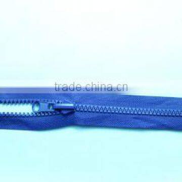 5# plastic resin zipper open end zipper with painted reversible slider zipper coate zipper jacket zipper