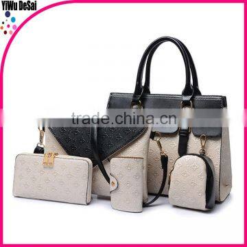 five pieces a set Autumn and winter PU leather ladies bag PU leather Casual handbag shoulder bag