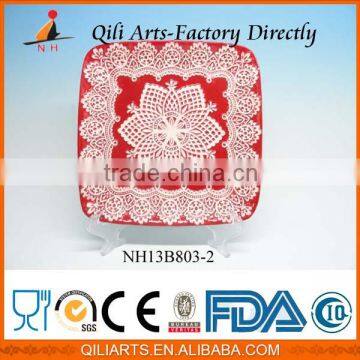 2014 New Arrive Hot Sale colorful square restaurant ceramic tableware